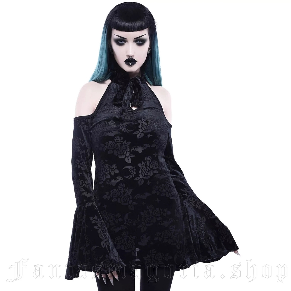 Killstar Moon Rose Bat Gothic Dress Hot Topic Dollskill Widow Sourpuss